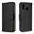 Leather Case Stands Flip Cover Holder B06F for Samsung Galaxy A30 Black