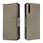 Leather Case Stands Flip Cover Holder B06F for Samsung Galaxy A30S Gray