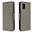 Leather Case Stands Flip Cover Holder B06F for Samsung Galaxy A31 Gray