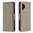 Leather Case Stands Flip Cover Holder B06F for Samsung Galaxy A32 5G Gray
