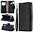 Leather Case Stands Flip Cover Holder B06F for Samsung Galaxy A40