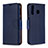 Leather Case Stands Flip Cover Holder B06F for Samsung Galaxy A40s Blue