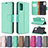 Leather Case Stands Flip Cover Holder B06F for Samsung Galaxy A41