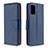 Leather Case Stands Flip Cover Holder B06F for Samsung Galaxy A41 Blue