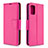 Leather Case Stands Flip Cover Holder B06F for Samsung Galaxy A41 Hot Pink