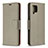 Leather Case Stands Flip Cover Holder B06F for Samsung Galaxy A42 5G Gray