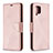 Leather Case Stands Flip Cover Holder B06F for Samsung Galaxy A42 5G Rose Gold