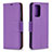 Leather Case Stands Flip Cover Holder B06F for Samsung Galaxy A52 4G Purple