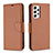 Leather Case Stands Flip Cover Holder B06F for Samsung Galaxy A53 5G Brown