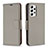 Leather Case Stands Flip Cover Holder B06F for Samsung Galaxy A53 5G Gray