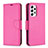 Leather Case Stands Flip Cover Holder B06F for Samsung Galaxy A53 5G Hot Pink