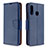 Leather Case Stands Flip Cover Holder B06F for Samsung Galaxy A70E Blue