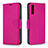 Leather Case Stands Flip Cover Holder B06F for Samsung Galaxy A70S Hot Pink