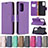 Leather Case Stands Flip Cover Holder B06F for Samsung Galaxy A72 4G