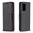 Leather Case Stands Flip Cover Holder B06F for Samsung Galaxy A72 4G Black