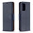 Leather Case Stands Flip Cover Holder B06F for Samsung Galaxy A72 4G Blue