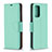 Leather Case Stands Flip Cover Holder B06F for Samsung Galaxy A72 4G Green