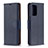 Leather Case Stands Flip Cover Holder B06F for Samsung Galaxy A72 5G Blue