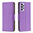 Leather Case Stands Flip Cover Holder B06F for Samsung Galaxy A73 5G Purple