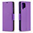 Leather Case Stands Flip Cover Holder B06F for Samsung Galaxy F12 Purple