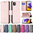 Leather Case Stands Flip Cover Holder B06F for Samsung Galaxy F42 5G