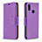 Leather Case Stands Flip Cover Holder B06F for Samsung Galaxy M01s Purple