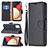 Leather Case Stands Flip Cover Holder B06F for Samsung Galaxy M02s