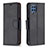 Leather Case Stands Flip Cover Holder B06F for Samsung Galaxy M32 4G Black