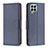 Leather Case Stands Flip Cover Holder B06F for Samsung Galaxy M33 5G Blue