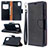 Leather Case Stands Flip Cover Holder B06F for Samsung Galaxy M40S