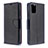 Leather Case Stands Flip Cover Holder B06F for Samsung Galaxy M40S Black