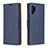 Leather Case Stands Flip Cover Holder B06F for Samsung Galaxy Note 10 Plus 5G Blue