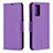 Leather Case Stands Flip Cover Holder B06F for Samsung Galaxy Note 20 5G Purple