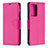 Leather Case Stands Flip Cover Holder B06F for Samsung Galaxy Note 20 Ultra 5G Hot Pink