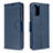 Leather Case Stands Flip Cover Holder B06F for Samsung Galaxy S20 5G Blue