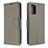 Leather Case Stands Flip Cover Holder B06F for Samsung Galaxy S20 5G Gray