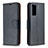 Leather Case Stands Flip Cover Holder B06F for Samsung Galaxy S20 FE 4G Black