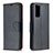 Leather Case Stands Flip Cover Holder B06F for Samsung Galaxy S20 Lite 5G Black