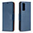 Leather Case Stands Flip Cover Holder B06F for Samsung Galaxy S20 Lite 5G Blue