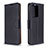 Leather Case Stands Flip Cover Holder B06F for Samsung Galaxy S20 Plus Black