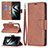 Leather Case Stands Flip Cover Holder B06F for Samsung Galaxy S21 FE 5G