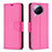 Leather Case Stands Flip Cover Holder B06F for Xiaomi Civi 3 5G Hot Pink