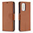 Leather Case Stands Flip Cover Holder B06F for Xiaomi Mi 11i 5G Brown