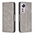 Leather Case Stands Flip Cover Holder B06F for Xiaomi Mi 12 5G Gray