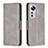 Leather Case Stands Flip Cover Holder B06F for Xiaomi Mi 12 Pro 5G Gray