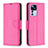 Leather Case Stands Flip Cover Holder B06F for Xiaomi Mi 12T 5G Hot Pink