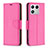 Leather Case Stands Flip Cover Holder B06F for Xiaomi Mi 13 5G Hot Pink