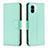 Leather Case Stands Flip Cover Holder B06F for Xiaomi Poco C51 Green