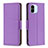 Leather Case Stands Flip Cover Holder B06F for Xiaomi Poco C51 Purple