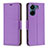 Leather Case Stands Flip Cover Holder B06F for Xiaomi Poco C65 Purple